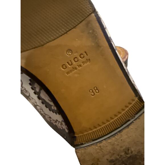 Gucci Princetown Brocade Horsebit Mules Sz 38 - Picture 5 of 11